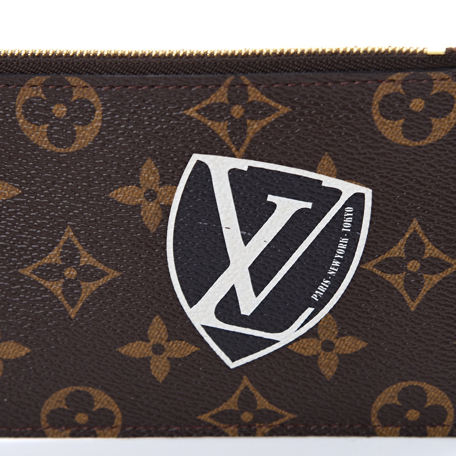 Louis Vuitton Monogram World Tour Felicie Chain Wallet Zippered Insert 6 of 6