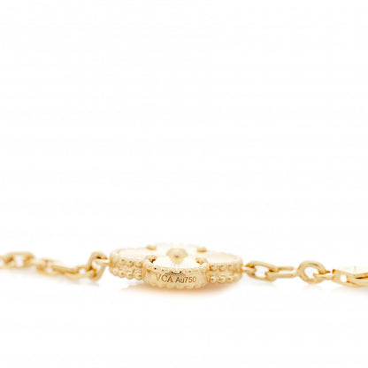Van Cleef & Arpels 18K Yellow Gold 5 Motifs Guilloche Vintage Alhambra Bracelet 3 of 6