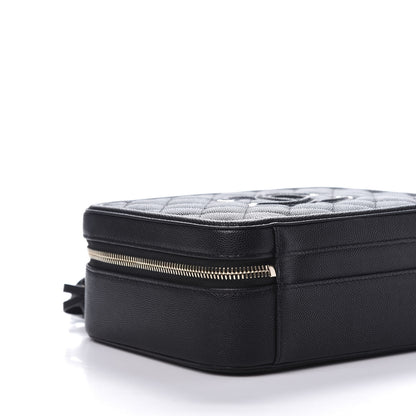 Chanel Caviar Quilted Medium CC Filigree Vanity Case Black 6 of 10