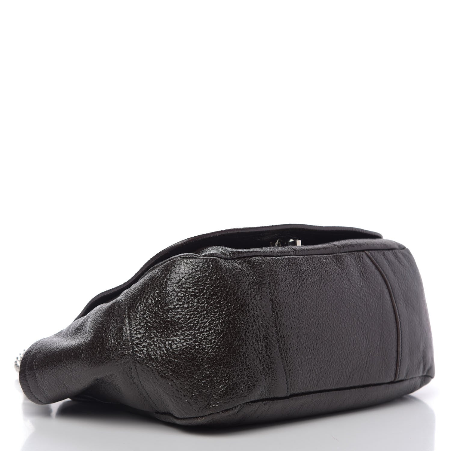Prada Cervo Lux Chain Flap Hobo Ebano 4 of 11