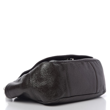 Prada Cervo Lux Chain Flap Hobo Ebano 4 of 11