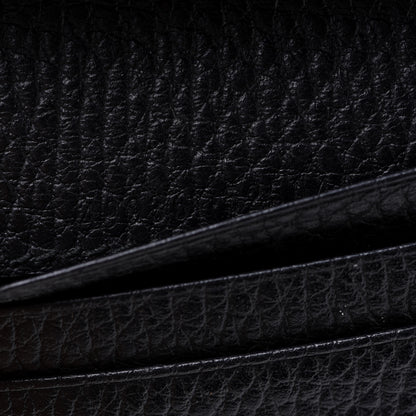 Gucci Pebbled Calfskin Butterfly Card Case Black 7 of 8