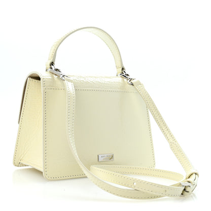 Jimmy Choo Textured Patent Calfskin Small Madeline Satchel Latte 3 of 11