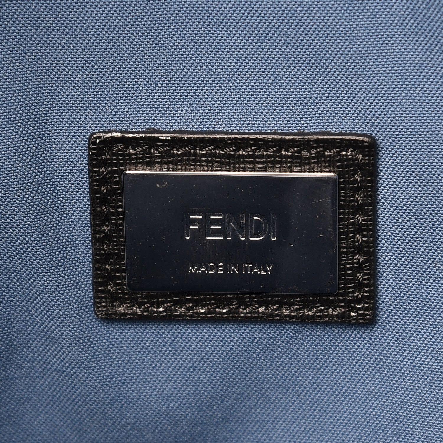 Fendi Vitello Elite Cuoio Monster Buggies Medium Roll Tote Black Multicolor Blue Cobalto 6 of 8