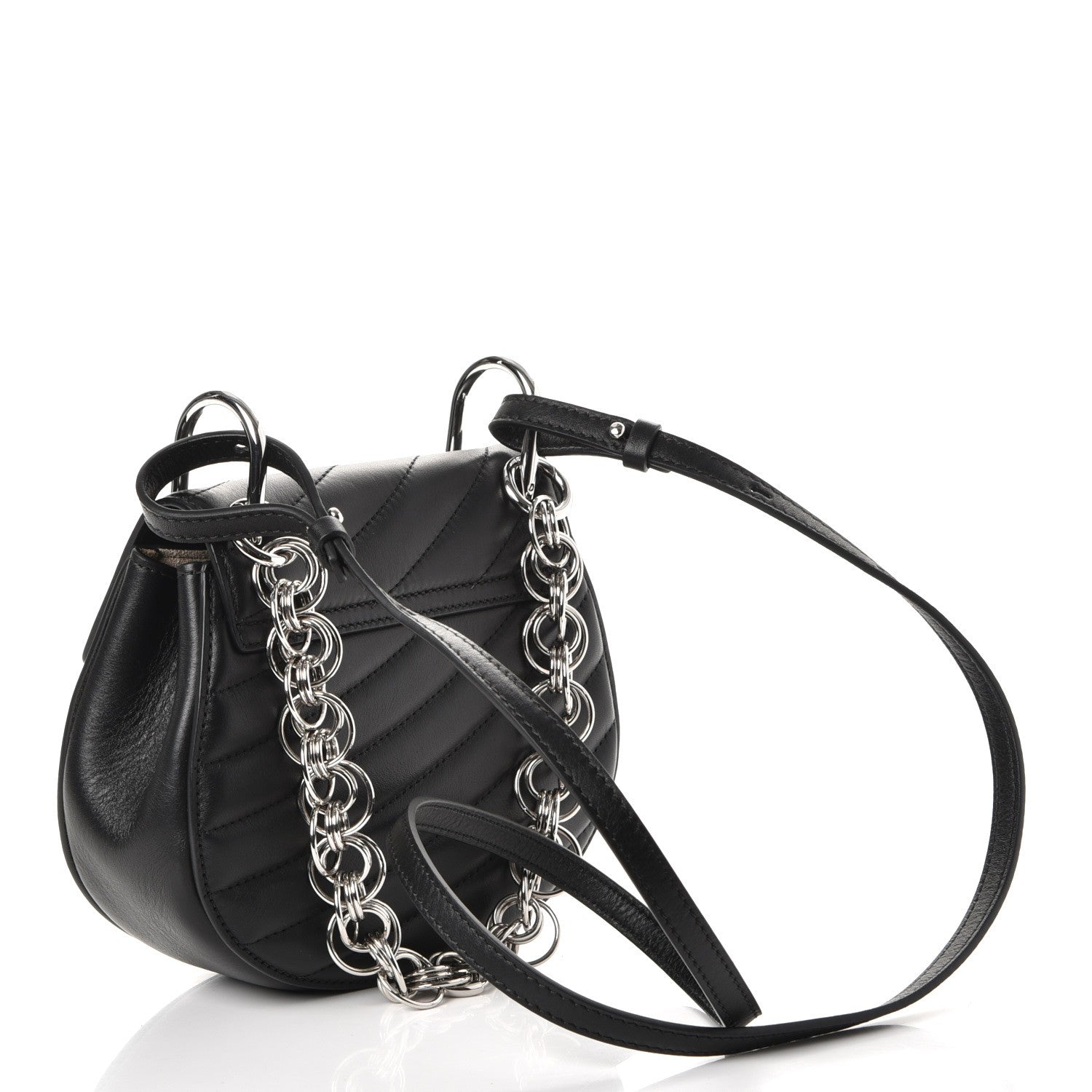 Chloe Calfskin Quilted Mini Drew Bijou Shoulder Bag Black 3 of 7