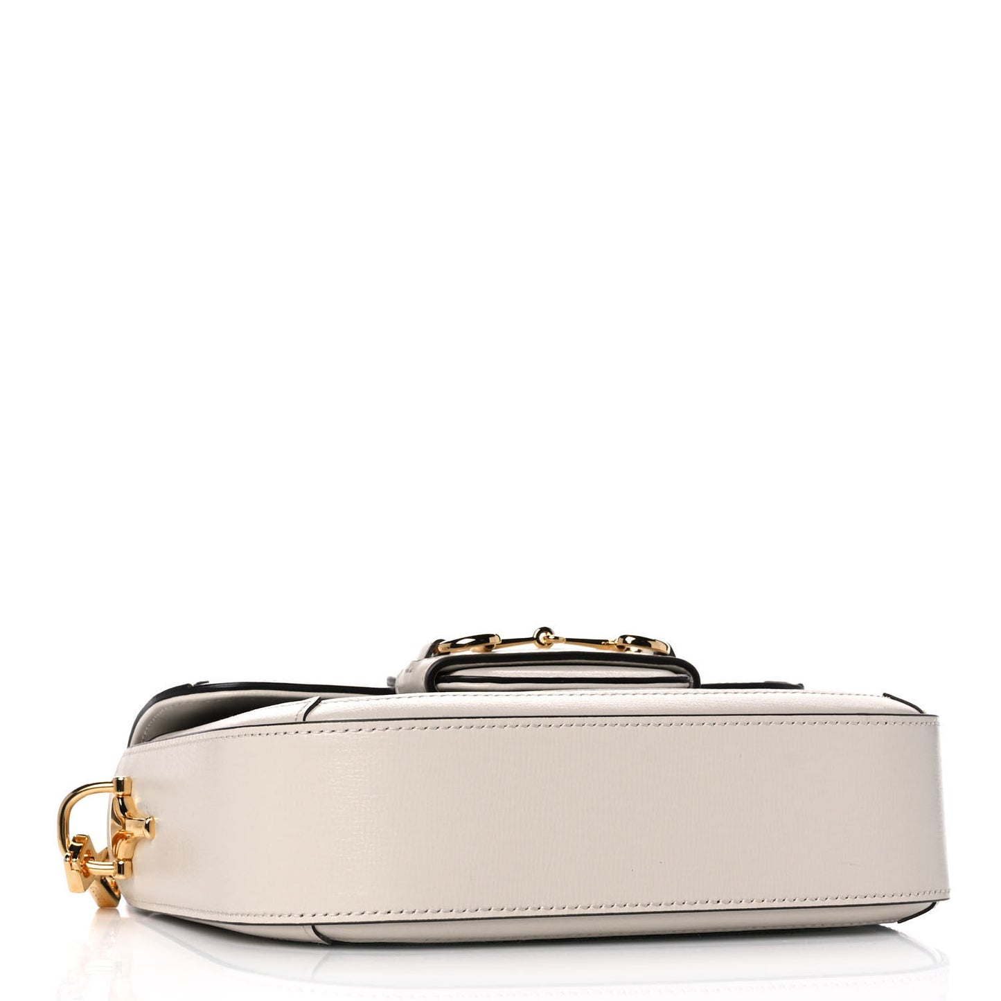 GG Supreme Monogram Web Mini Horsebit 1955 Shoulder Bag Beige Mystic White