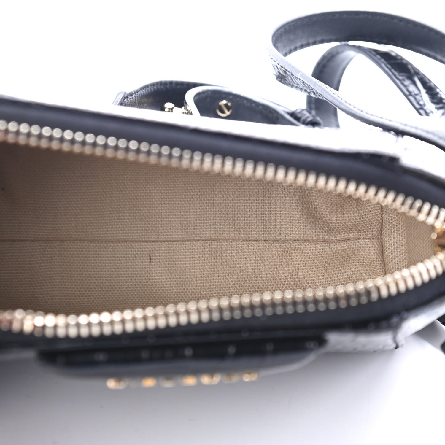 Givenchy Calfskin Crocodile Embossed Nano Antigona Black 4 of 5