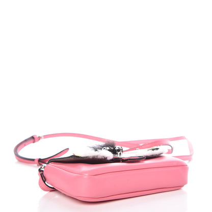 Fendi Nappa Rabbit Fox Fur Micro Buggie Baguette Rosa Fluo Multicolor 4 of 11