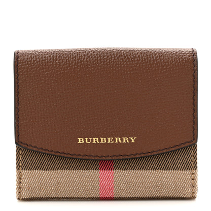 Burberry House Check Luna French Wallet Brown 1 of 7