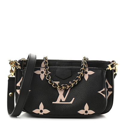 Louis Vuitton Empreinte Monogram Giant Multi Pochette Accessories Black Beige 1 of 9