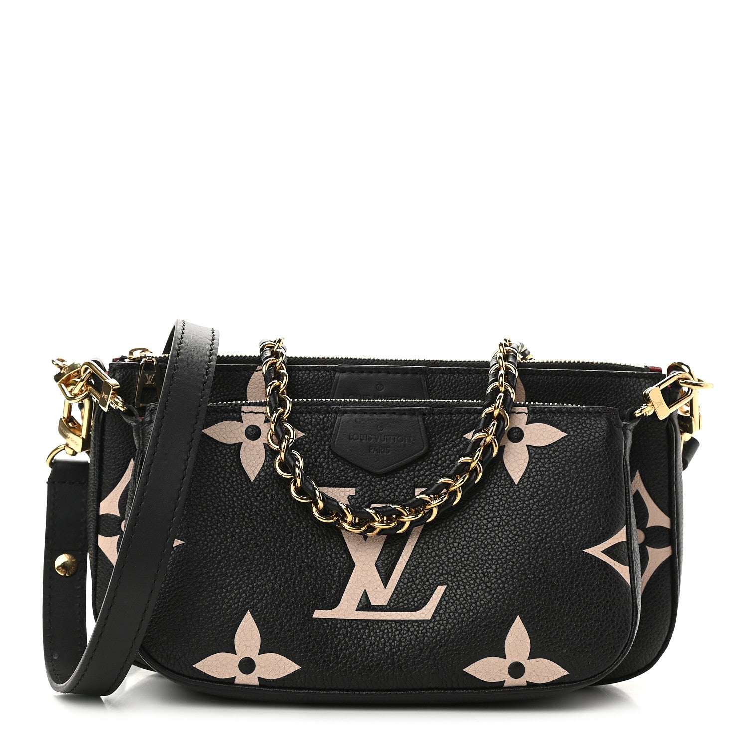 Louis Vuitton Empreinte Monogram Giant Multi Pochette Accessories Black Beige 1 of 8