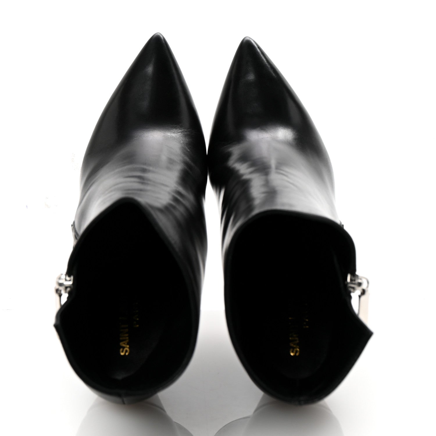 Saint Laurent Calfskin Niki 85 Wedge Booties 39.5 Black 1759748
