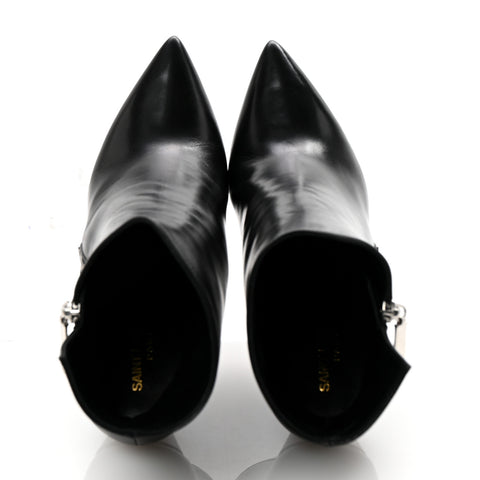 Calfskin Niki 85 Wedge Booties 39.5 Black