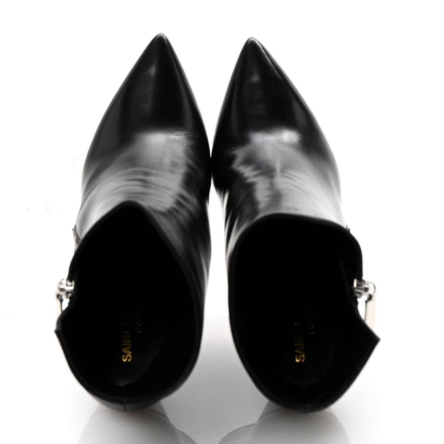 Calfskin Niki 85 Wedge Booties 39.5 Black