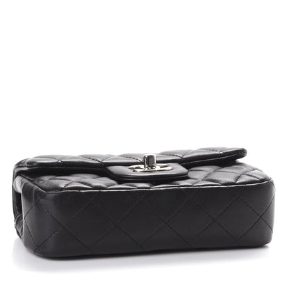 Chanel Lambskin Quilted Extra Mini Rectangular Flap Black 3 of 10