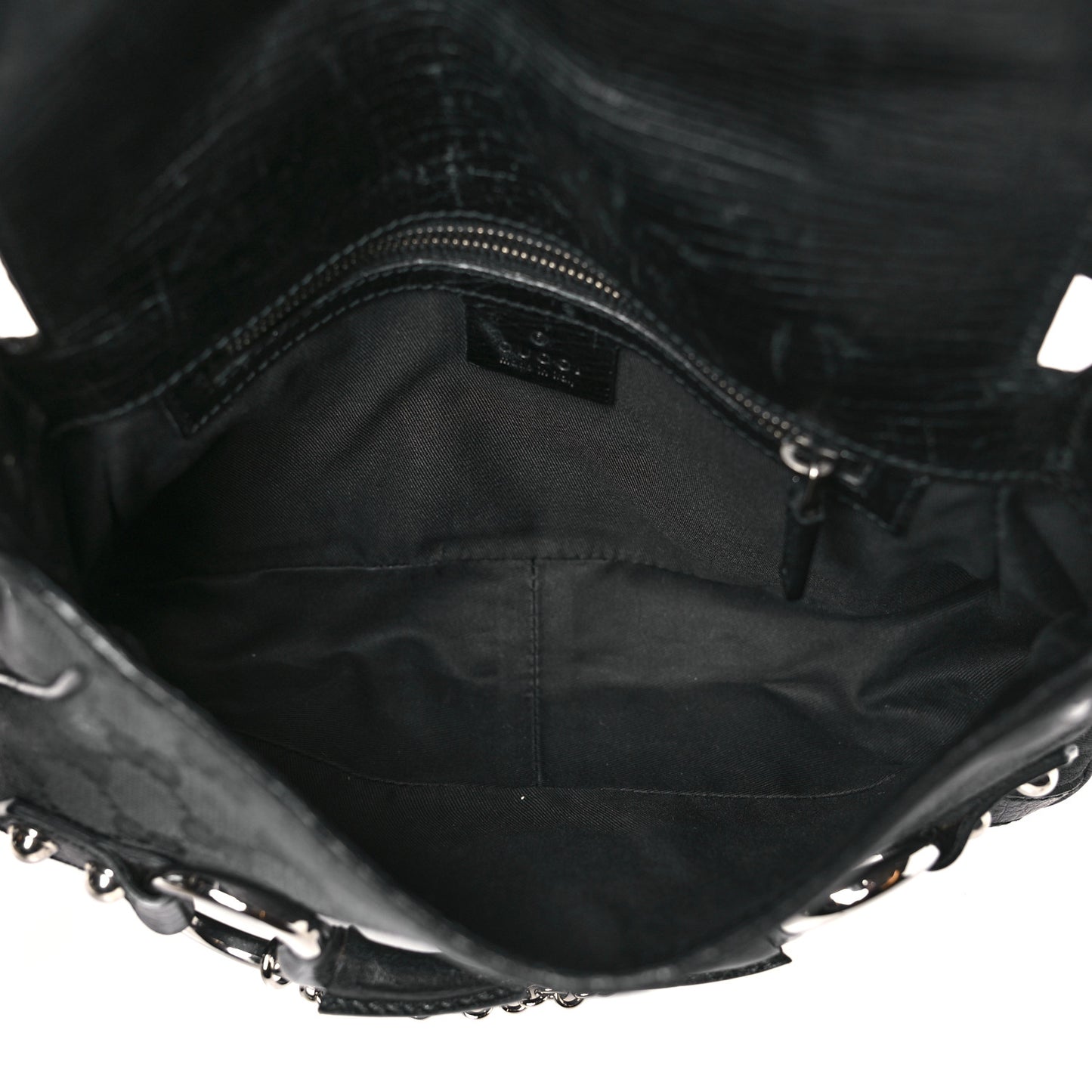 Monogram Horsebit Chain Flap Bag Black