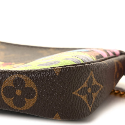 Louis Vuitton Monogram 2021 Christmas Animation Japanese Garden Mini Pochette Accessories Wisteria Pink 9 of 10