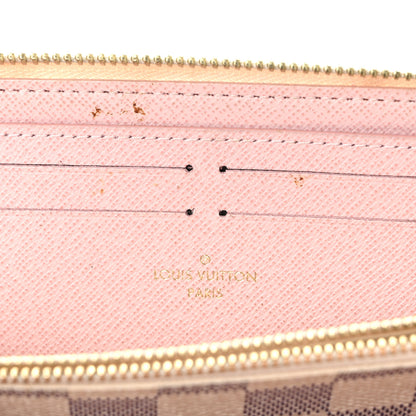 Louis Vuitton Damier Azur Clemence Wallet Rose Ballerine 6 of 10