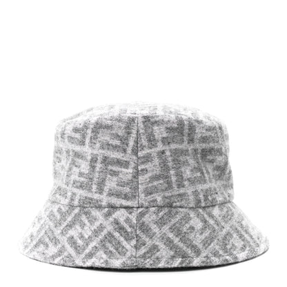 Fendi Wool Silk FF Bucket Hat M Grey 4 of 7