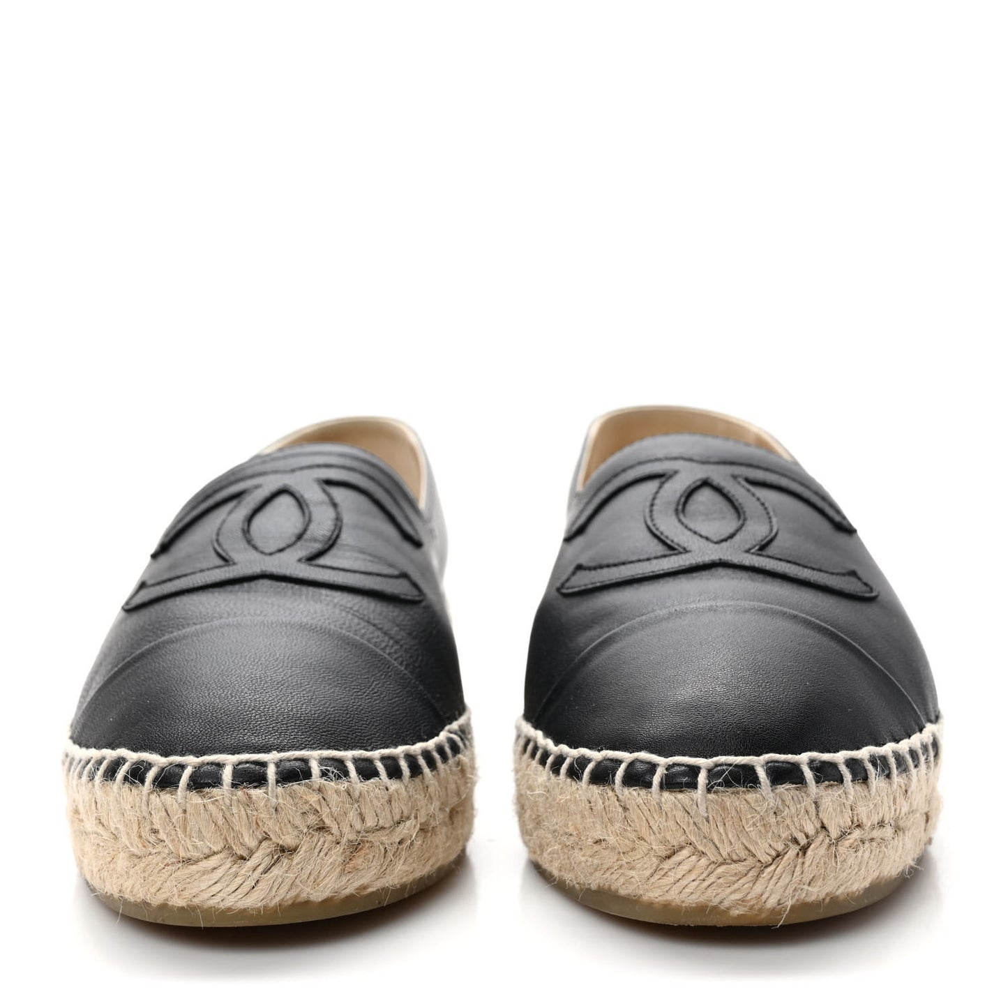Lambskin CC Espadrilles 38 Black