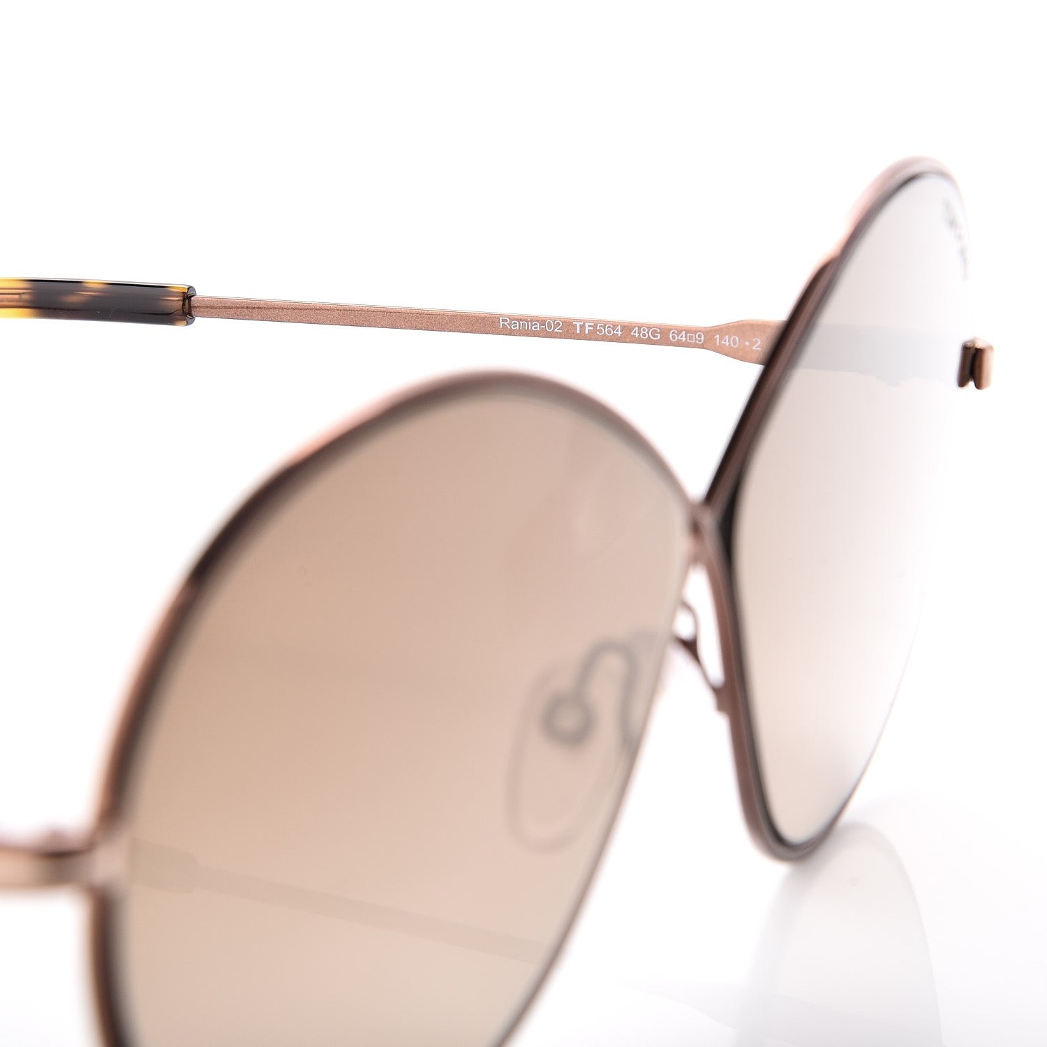 Tom Ford Rania Oval Sunglasses TF564 Brown 4 of 7