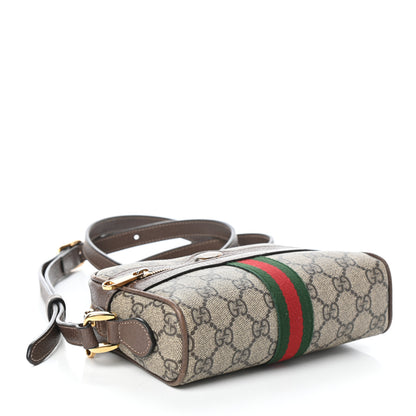Gucci GG Supreme Monogram Web Mini Ophidia Shoulder Bag Brown 4 of 9