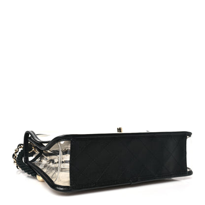 Chanel Lambskin PVC Sand By The Sea Flap With Pearl Strap Black 4 of 10