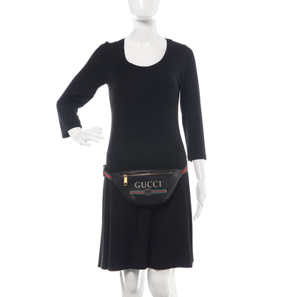 Gucci Grained Calfskin Small Logo Belt Bag Black 3 of 9