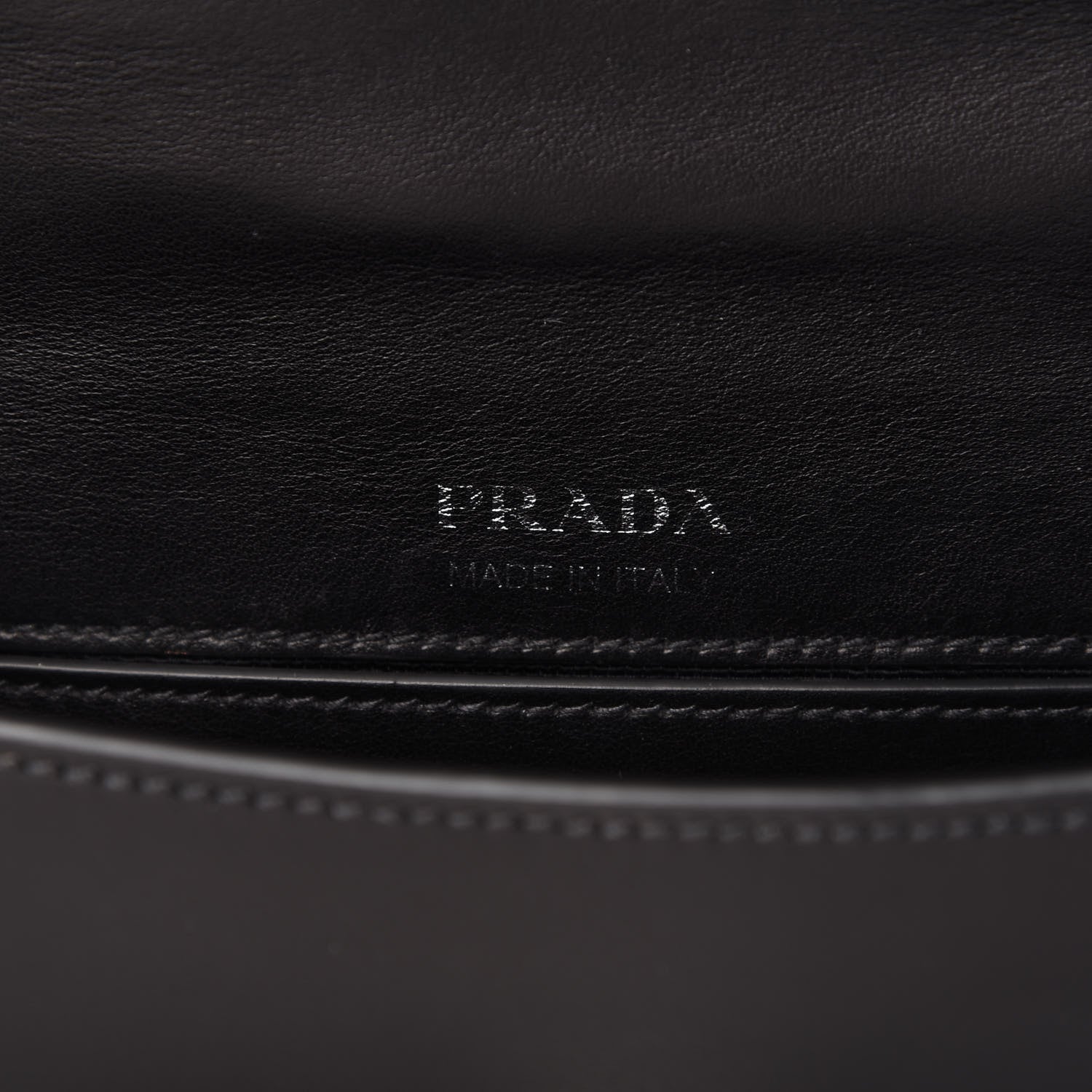 Prada City Calf Crystal Embellished Ribbon Bag Black Jade 8 of 10