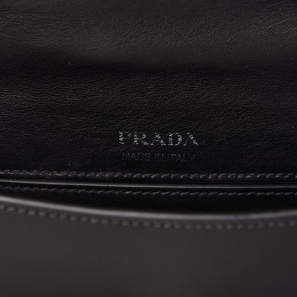 Prada City Calf Crystal Embellished Ribbon Bag Black Jade 8 of 10