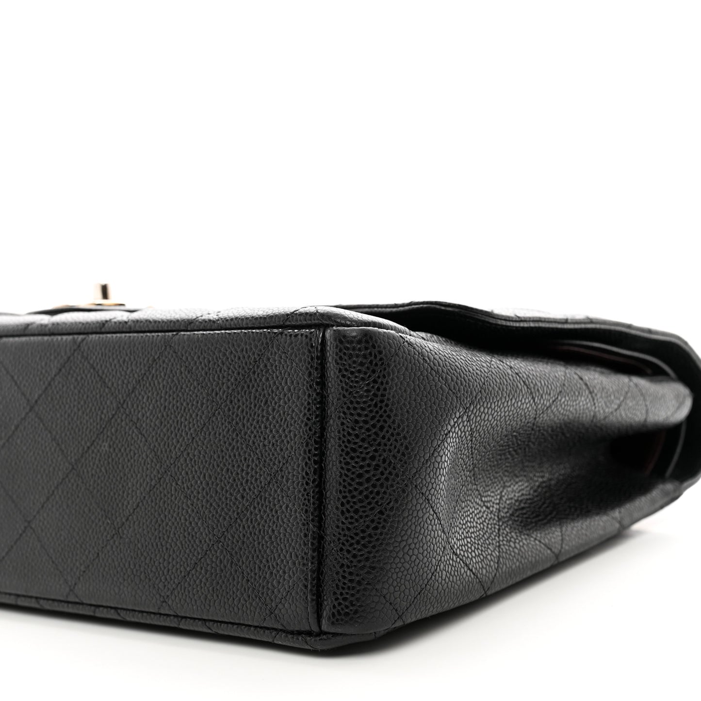 Caviar Quilted Maxi Double Flap Black