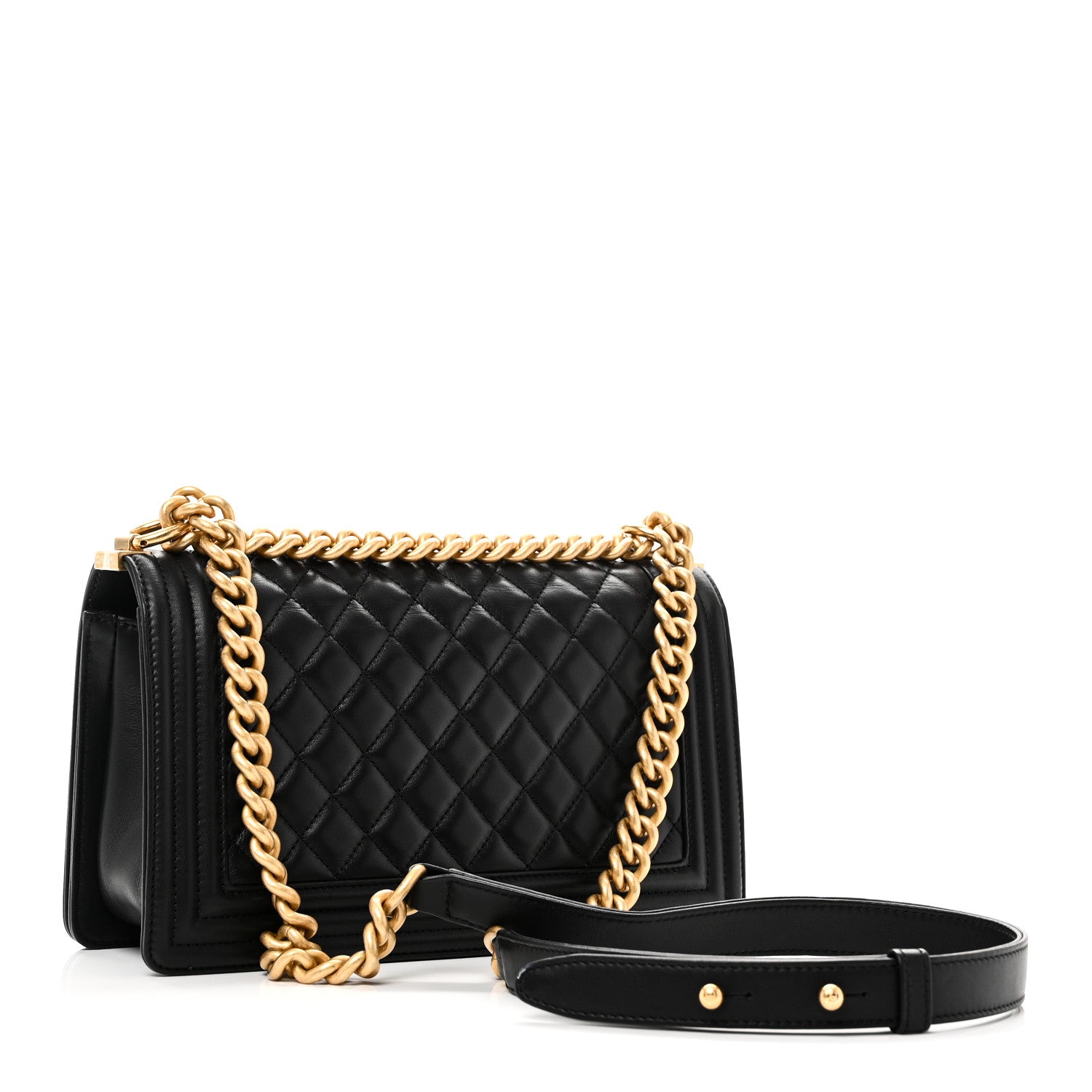 Chanel Lambskin Quilted Medium Boy Flap Black 3 of 11