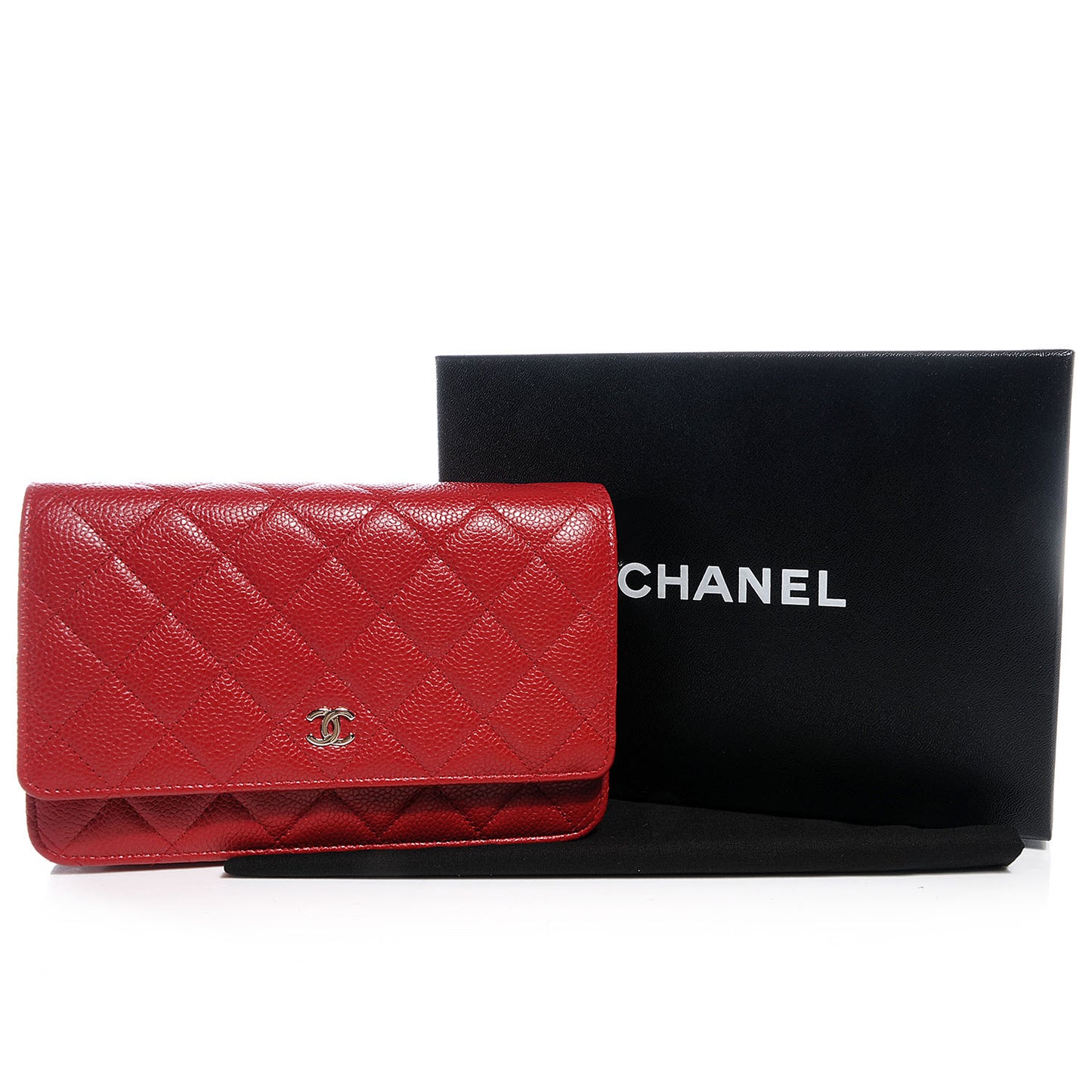 Caviar Classic Wallet on Chain WOC Red