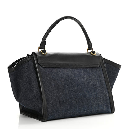 Celine Smooth Calfskin Denim Medium Trapeze Blue 2 of 12