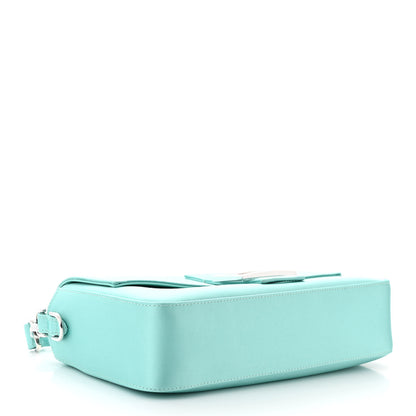 Fendi X TIFFANY Satin Nappa Silver Baguette Blue Tiffany Silver 4 of 12