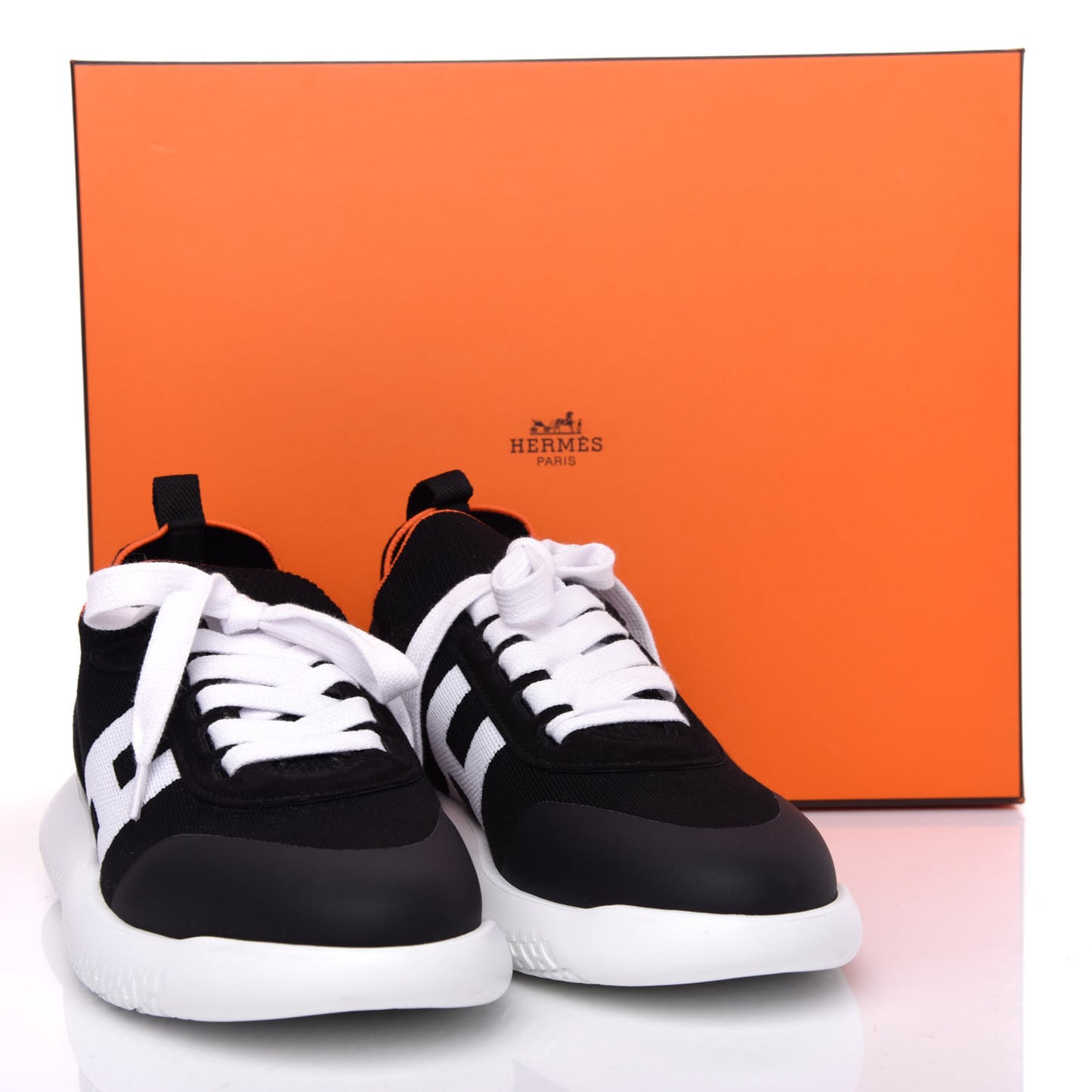 Knit Suede Goatskin Mens Crew Sneakers 41 Black White