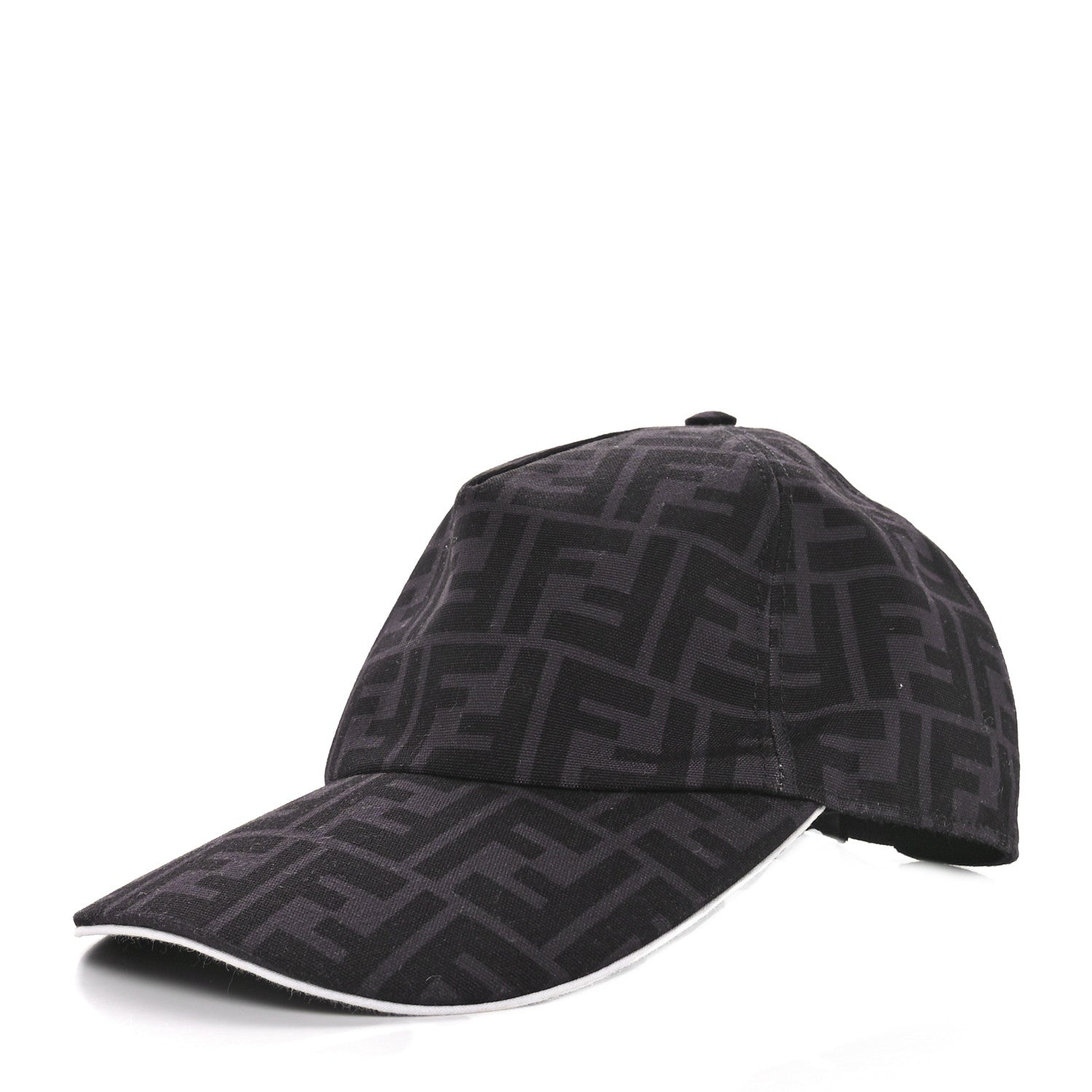 Fendi Canvas FF Reloaded Baseball Hat Black White 1658082