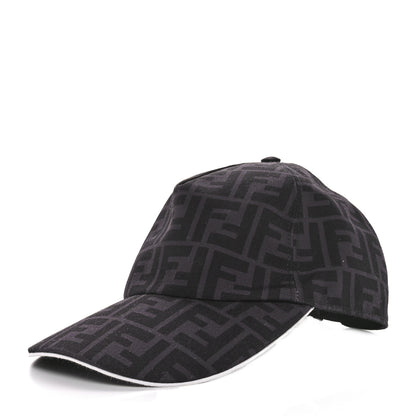 Fendi Canvas FF Reloaded Baseball Hat Black White 1 of 8