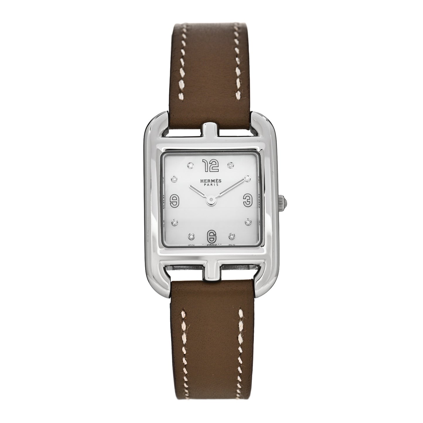Stainless Steel Swift Diamond Mother of Pearl 23mm Cape Cod Quartz Watch Etoupe