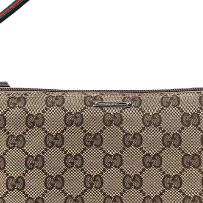 Gucci Monogram Web Boat Pochette Brown 8 of 11