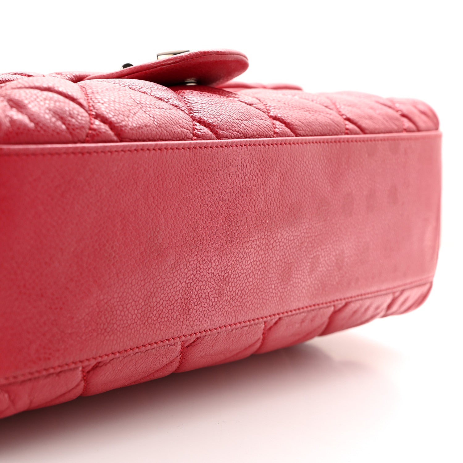 Chanel Glazed Caviar Medium Nature Flap Bag Red 11 of 11