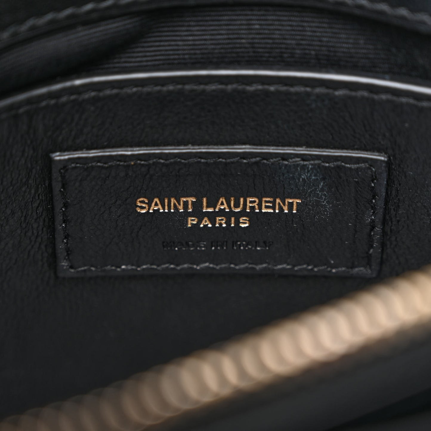 Calfskin Y Quilted Monogram Small Loulou Chain Satchel Black