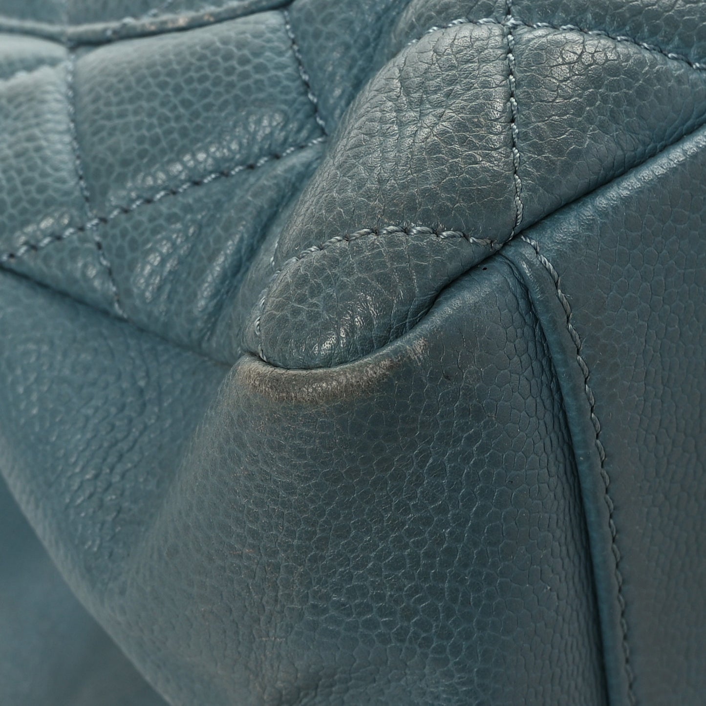 Caviar Quilted Grand Shopping Tote GST Blue