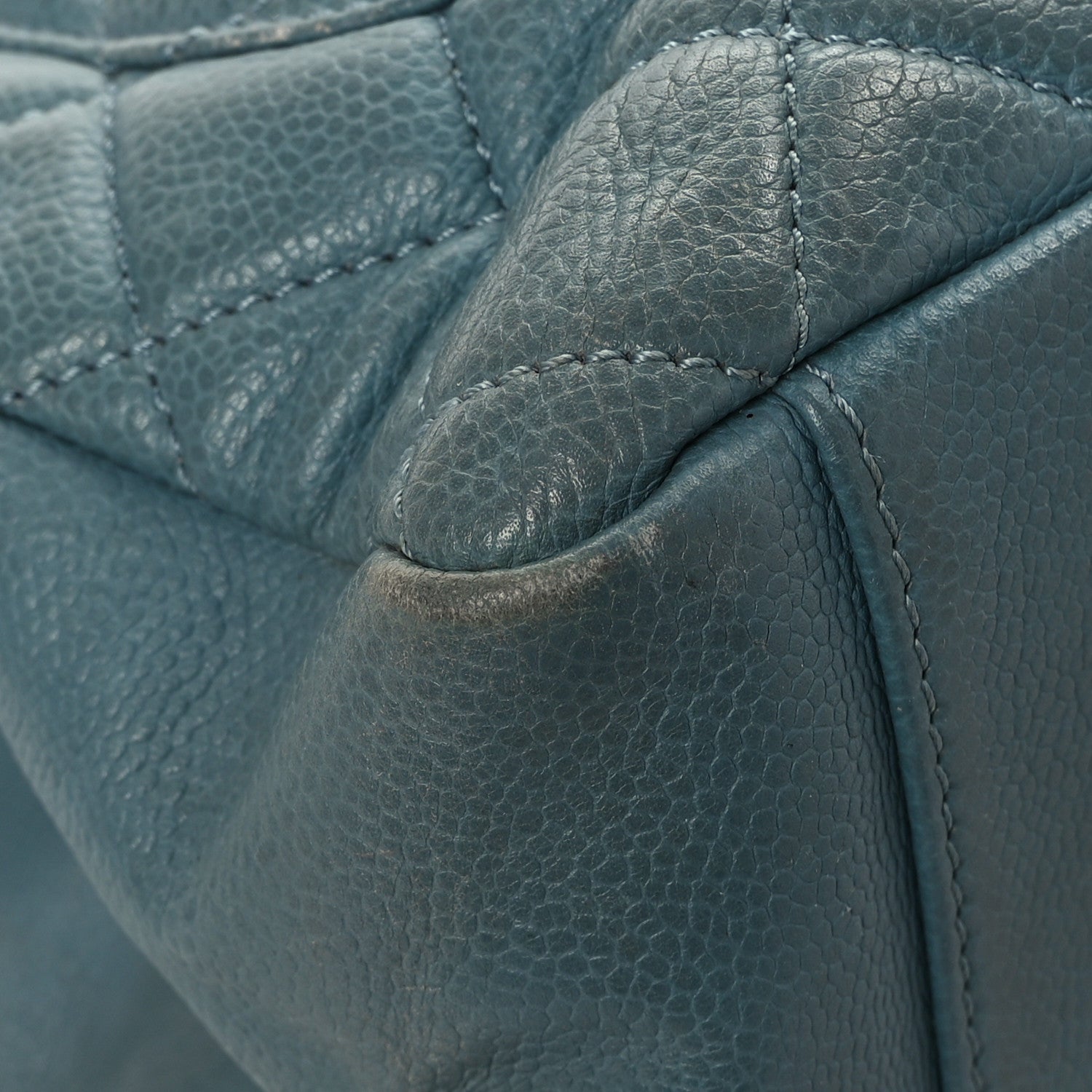 Chanel Caviar Quilted Grand Shopping Tote GST Blue 10 of 11