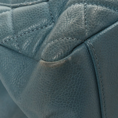 Chanel Caviar Quilted Grand Shopping Tote GST Blue 10 of 11