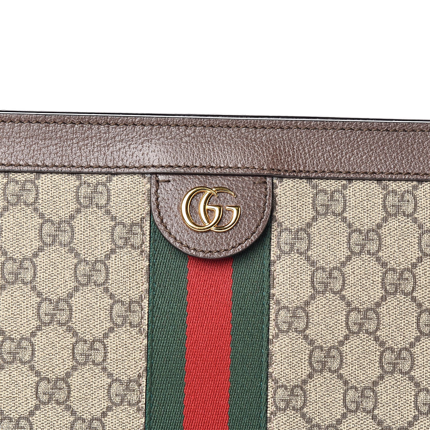 Gucci GG Supreme Monogram Web Medium Ophidia Chain Shoulder Bag Brown 11 of 11