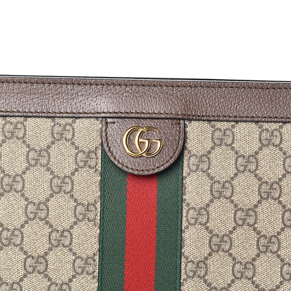 Gucci GG Supreme Monogram Web Medium Ophidia Chain Shoulder Bag Brown 11 of 11