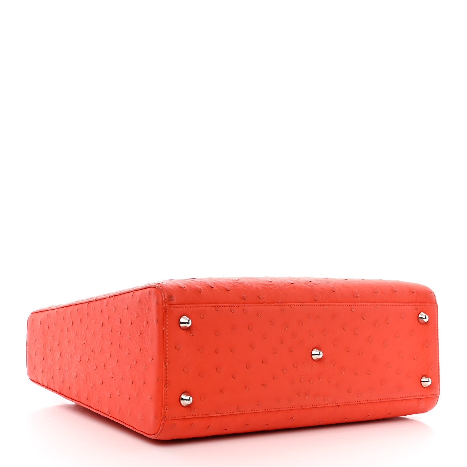 Christian Dior Ostrich Large Lady Dior Orange 4 of 11