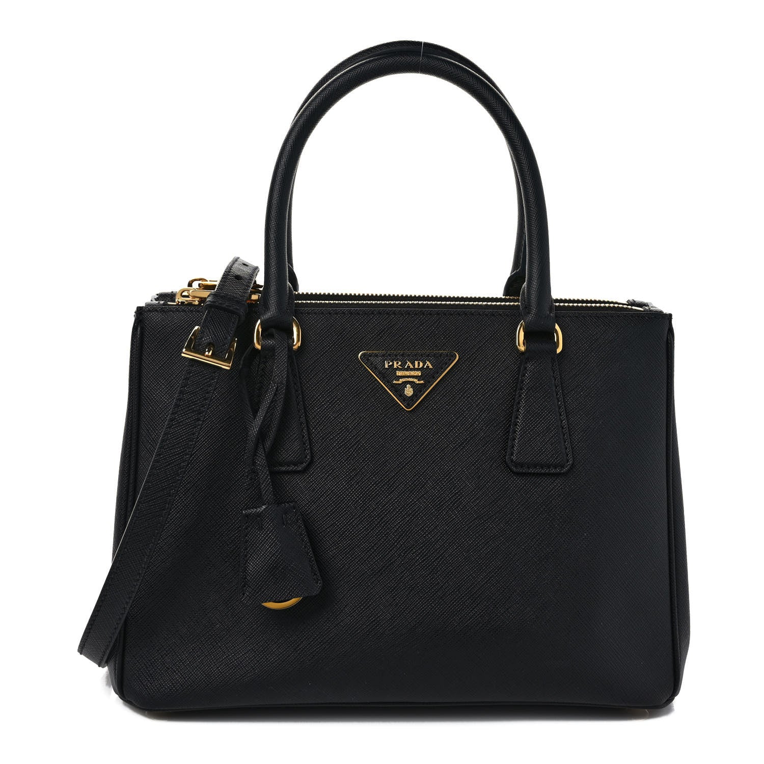Prada Saffiano Medium Galleria Double Zip Tote Black 1 of 9