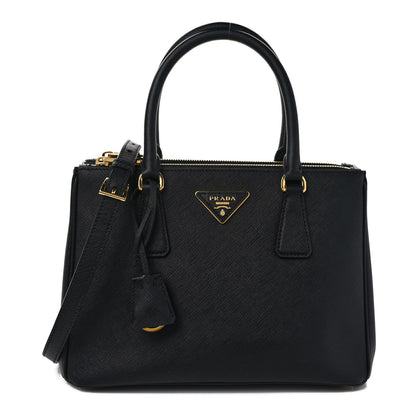Prada Saffiano Medium Galleria Double Zip Tote Black 1 of 9